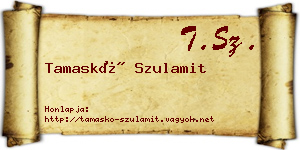Tamaskó Szulamit névjegykártya
